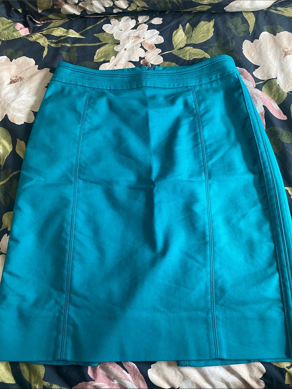 White House Black Market Teal Perfect Form Pencil Skirt